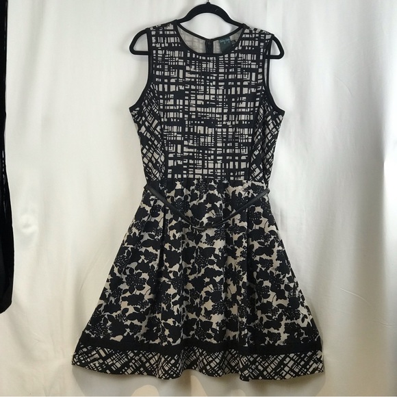 Gabby Skye Tan/Black Mixed Print Dress - Picture 2 of 16